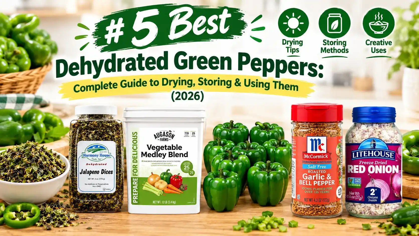 Dehydrated Green Peppers